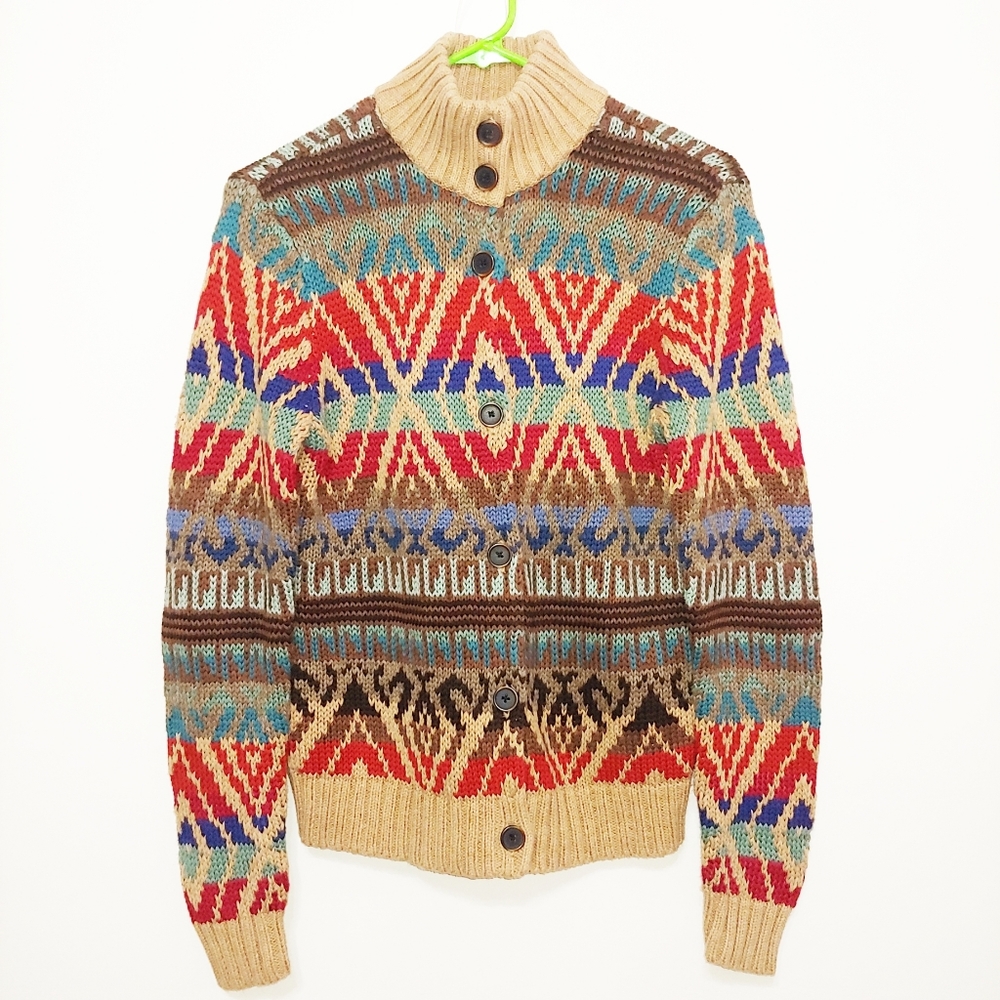 Lauren Ralph Lauren Southwestern/Aztec Print Cardigan